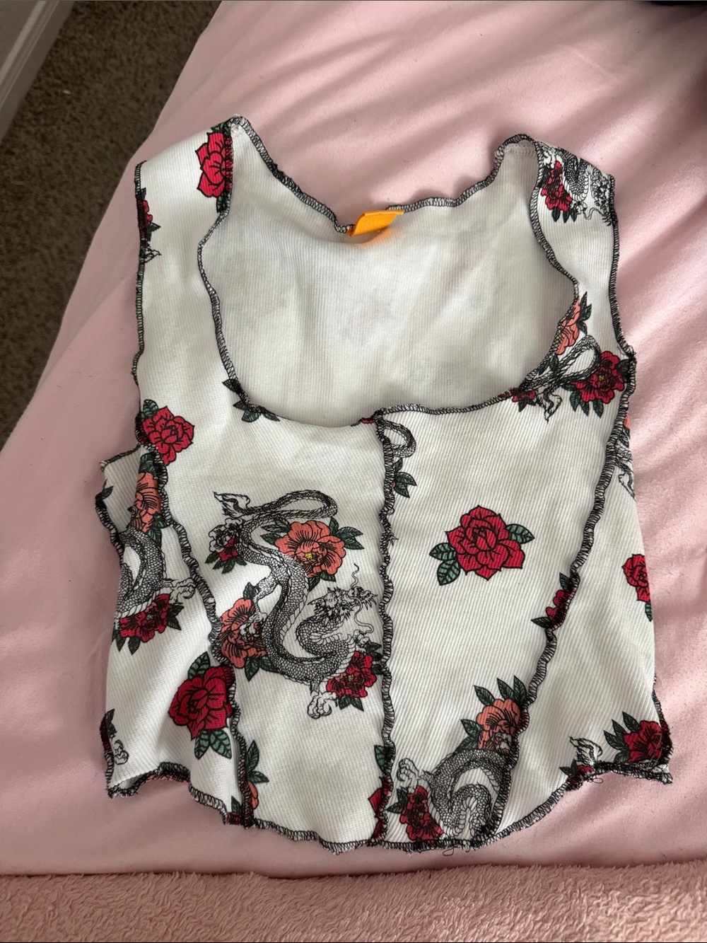 Dragon & Rose Sleeveless Top